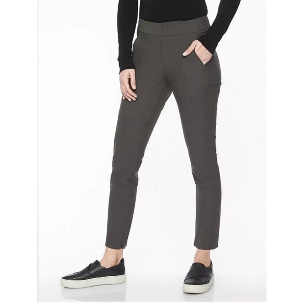 Athleta Stellar Trouser Brown SZ 6 Sleek Ankle Casual Minimalist Capsule Fall